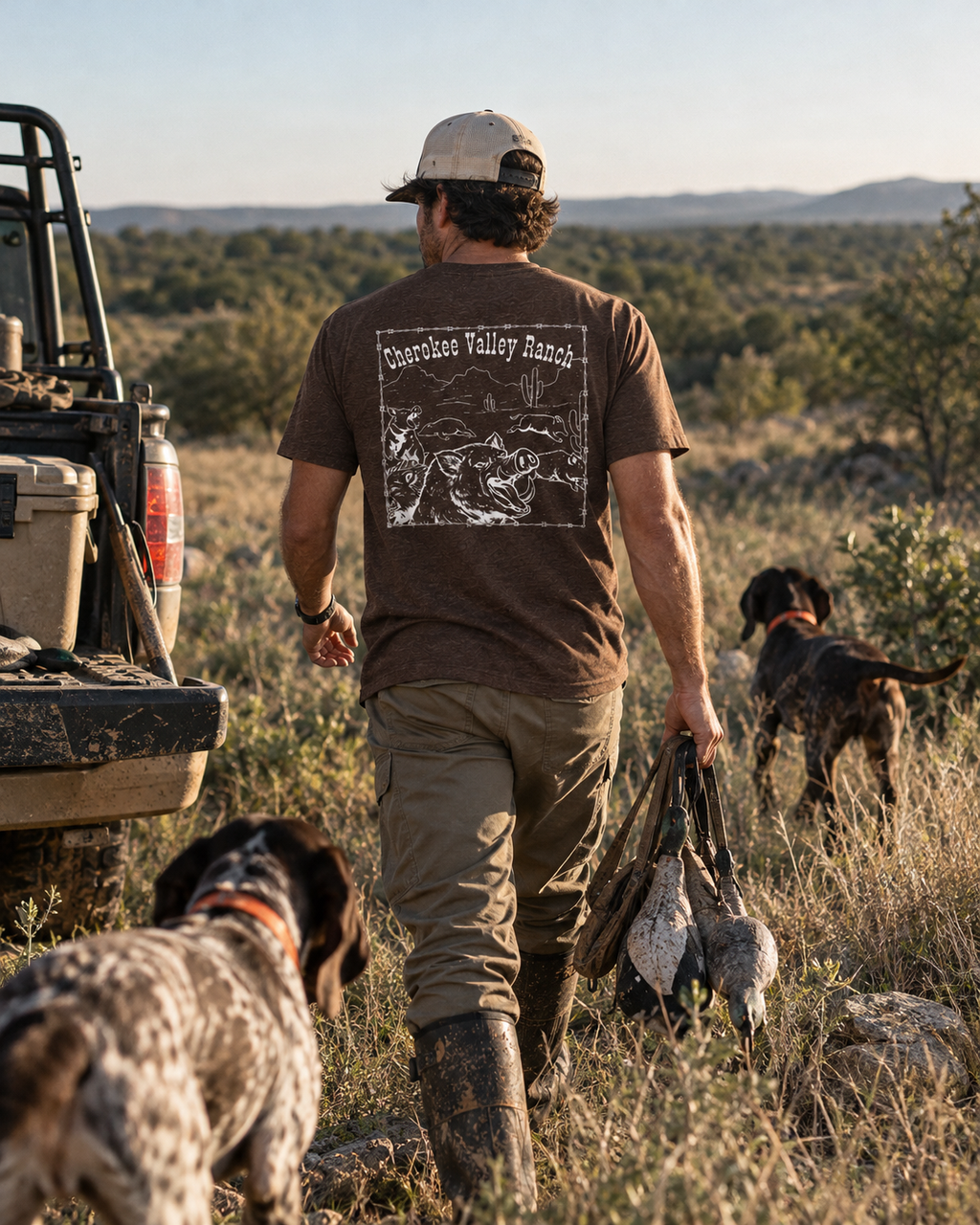 "Hog Hunter" Brown Tee
