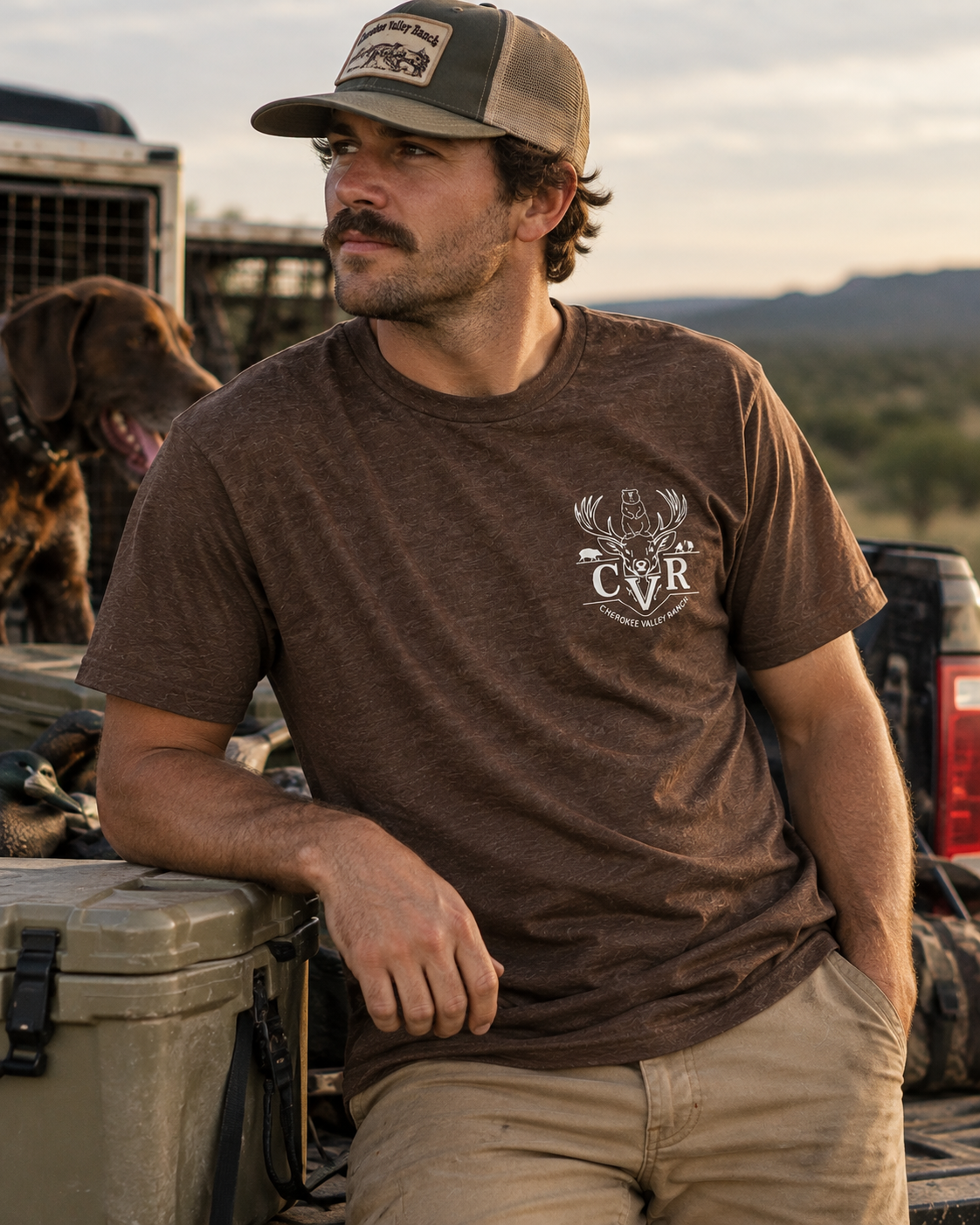 "Hog Hunting" Brown Tee