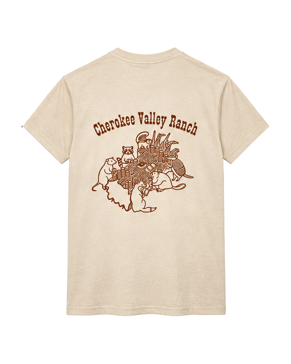 "Poker Night" Cream Tee
